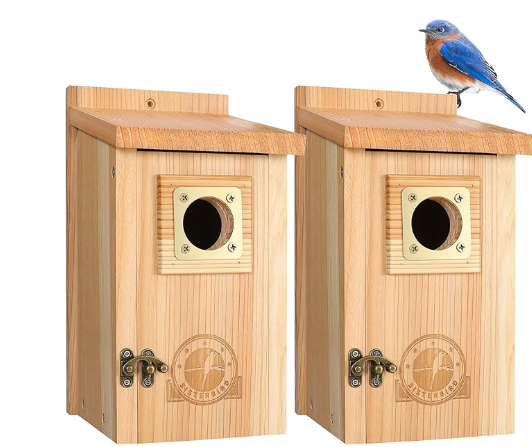 Glitzhome Yellow Flower Birdhouse