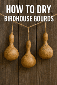 how to dry birdhouse gourds
