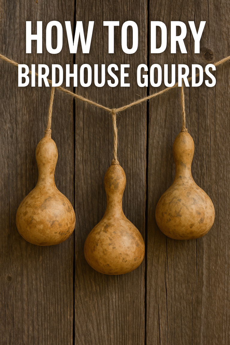 how to dry birdhouse gourds
