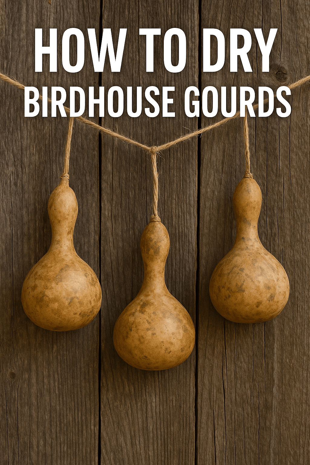A collection of harvested birdhouse gourds of various shapes and sizes drying on a wooden pallet.