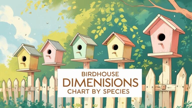 Birdhouse Dimensions Chart by Species