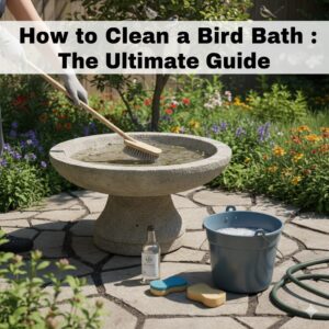 how to clean a bird bath