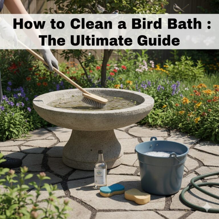 how to clean a bird bath