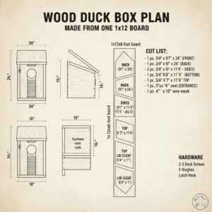 wood duck box dimensions