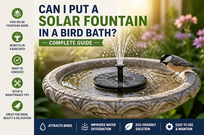 Can I Put a Solar Fountain in a Bird Bath