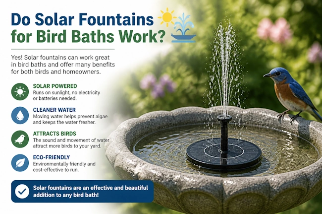 Do Solar Fountains for Bird Baths Work