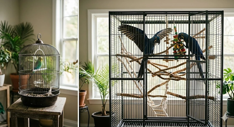 How Big Should a Parrot Cage Be