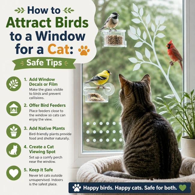 How to Attract Birds to a Window for a Cat
